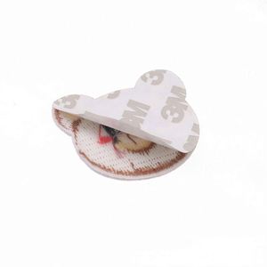 Self Sticker Embroidery Cute Animal Head Bear Sheep Monkey Rabbit Dog <b>Cat</b> Duck Head Patch <b>for</b> <b>Clothes</b> Hat Bag - Product Image 5