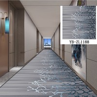 Moquette murale ignifuge de luxe imprimée pour couloir d'hôtel, chambre d'hôtes, sol commercial