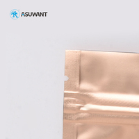 Sacs en plastique métallisé imprimés sur mesure, colorés, thermoscellables, en mylar, en aluminium, avec fermeture éclair dorée