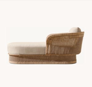Moderno y Lujoso Conjunto de Muebles de Ratán Tejidos a Mano para Patio, Jardín, Hotel, Playa o Piscina, Tumbona para Exteriores Resistente a la Intemperie - Product Image 3