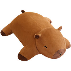 Linda grande taille Capybara <span class=keywords><strong>peluche</strong></span> tapis en <span class=keywords><strong>peluche</strong></span> géant Capibara sol paresseux canapé coussin équitation <span class=keywords><strong>cheval</strong></span> pour enfants anniversaire décor jouets - Product Image 3
