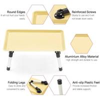 MOBI GARDEN Table d'appoint pliante de camping Mini table en fer légère Table basse de stockage de thé