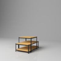 Comptoir promotionnel portable pliable en bois et métal, table de présentation promotionnelle bon marché pour centre commercial