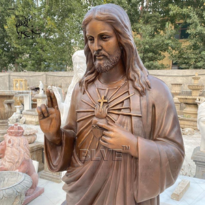 BLVE <span class=keywords><strong>Iglesia</strong></span> Decoración Al Aire Libre Tamaño real Metal Estatuas religiosas <span class=keywords><strong>Dios</strong></span> católico Latón Bronce Jesús Estatua Escultura - Product Image 3