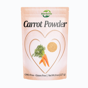 Polvo de Raíz de Zanahoria OEM ODM de Marca Privada, Daucus Carota, Sin Gluten, Sin OMG, Suplemento Vegetal en Polvo, 227g, Bolsa Doypack - Product Image 1