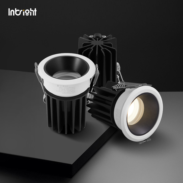 Indoor Recessed Anti Glare IP65 Waterproof COB LED DALI Dimmable 10W Aluminum Downlight