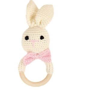 Set de Regalo para Recién Nacidos con Cadena para Chupón y Sonajeros de Animales Relajantes, Juguete Masticable para Bebés en una Elegante Caja de Regalo - Product Image 2