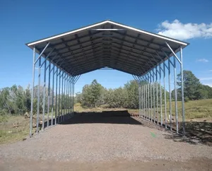 Large Steel Prefab Truss Structures Garage Galvanize Warehouse Storage Industrial Workshop Building