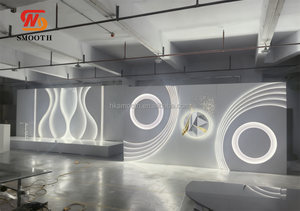 Arche de fond en acrylique lisse, mur de fleurs blanches en acrylique pour la décoration de mariage - Product Image 5