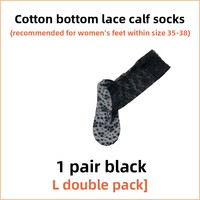 Bas de cuisse noirs respirants en dentelle pour femme, en nylon et coton, fins, blancs, jacquard, pour usage quotidien en été