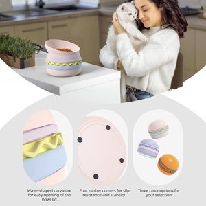 Tazón para Perros Superdesign Hamburger de 6.1 Pulgadas Apilable para Gatos y Perros Pequeños con Tapa - Product Image 4