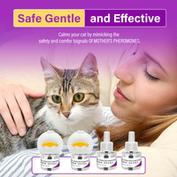 Kit de démarrage pour diffuseur de phéromones calmants de 48ml pour chat aide à réduire les signes courants de stress chez le chat et les chatons pour plusieurs chats