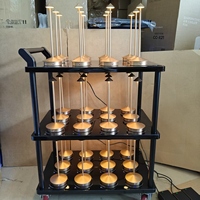 Chariot de recharge pour lampes de table rechargeables pour restaurants et hôtels, chariot à 3 niveaux avec stations de recharge sans fil