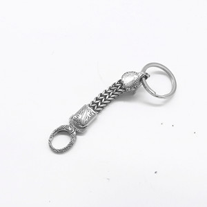Yunnique – porte-clés en acier inoxydable avec tête de loup, pendentif, cadeau unisexe, bijoux, accessoire de charme en forme d'animal - Product Image 3