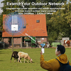 KuWFi APH3000 WiFi 6 11AX 3000Mbps esterno AC con porta SFP + Gigabit Ethernet supporto DC porta <span class=keywords><strong>360</strong></span> ° punto di accesso all'aperto - Product Image 4