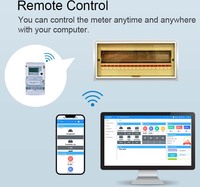Compteur de puissance monophasé sans fil, prix d'usine, clavier Sts, prépaiement avec GPRS/RS485