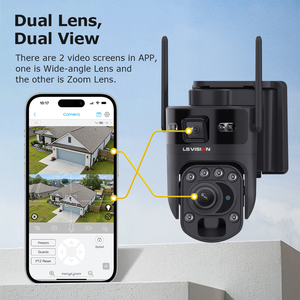 Caméra de sécurité solaire PTZ LS VISION 2K 6MP avec zoom 20x, 4G/WiFi, étanche IP66, détection de mouvement IA H.265 et audio bidirectionnel - Product Image 3