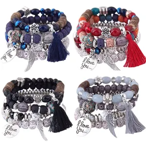 Crystal Opal tassel fringe bracelet beach theme fashion jewelry bracelets amp bangles