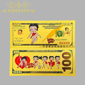 Золотая банкнота «Бетти Буп» (Аниме), 2026 год, с покрытием из 24-каратного золота, для коллекционирования - Product Image 3
