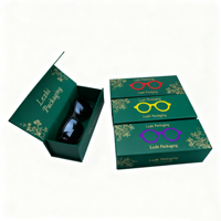 Scatola di imballaggio in carta personalizzata con coperchio magnetico di lusso eco-friendly personalizzata custodia per orologi con occhiali stampati protetti da Uv