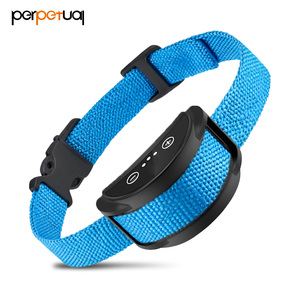 Collar de Adiestramiento para Perros con Vibración Recargable, Anti-Ladridos, de Nailon Azul Perpetuo - Product Image 1