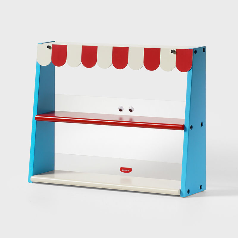 Étagère double couche bleu ciel
