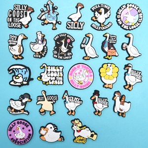 Nueva Tendencia en Promoción: Adornos de PVC Suave con Forma de Ganso de Dibujos Animados, Lindos y Divertidos, para <span class=keywords><strong>Zapatos</strong></span>, de 2.5-3.5 cm - Product Image 5