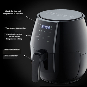 <span class=keywords><strong>Friteuse</strong></span> électrique multifonctionnelle de 4.5 litres <span class=keywords><strong>Friteuse</strong></span> domestique sans huile Écran tactile intelligent Affichage LCD Plastique Gourmet - Product Image 2