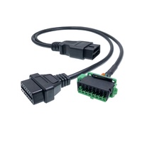 OBDII-cable de 16 pines macho a hembra, Cable de extensión divisor Y extensor de diagnóstico de coche para PSA, OBD2