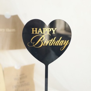 Honey And Sweetness Acrylic <b>Cake</b> Toppers Happy Birthday Gold Foil Heart Round <b>Cake</b> <b>Decorations</b> For Birthday Party <b>Supplies</b> - Product Image 2