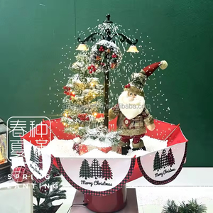 Ensemble <span class=keywords><strong>de</strong></span> décoration <span class=keywords><strong>de</strong></span> Noël lumineux et pliable, comprenant un <span class=keywords><strong>sapin</strong></span> <span class=keywords><strong>de</strong></span> Noël, un <span class=keywords><strong>parapluie</strong></span> et une lampe <span class=keywords><strong>de</strong></span> rue enneigée, pour la plantation <span class=keywords><strong>de</strong></span> printemps, en promotion - Product Image 3