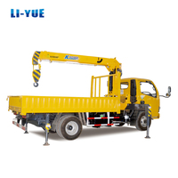 Dongfeng Grue mobile à flèche télescopique de 3 tonnes Grue à engrenages montée sur camion d'occasion pour la construction