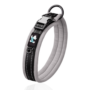 Yansıtıcı katı desen toka ile ayarlanabilir naylon köpek tasması kişiselleştirilmiş güvenlik klasik tarzı köpek yaka - Product Image 4