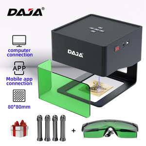 เครื่องแกะสลักเลเซอร์ DJ6 ควบคุมผ่านแอพ 3W สำหรับใช้ในบ้าน DIY ขนาดเล็ก พกพาสะดวก เครื่องพิมพ์ CNC สำหรับทำโลโก้ ตัดไม้ หิน - Product Image 5