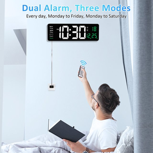 Reloj de Pared LED de 16 Pulgadas con Pantalla Digital Minimalista de Temperatura, Fecha y Semana, Control Remoto ABS para Decoración de Sala de Estar - Product Image 4