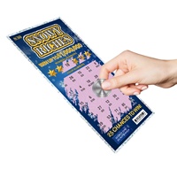 Échantillon rapide, conception gratuite, billets de loterie à gratter gagnants, carte personnalisée en taille/forme, impression sur papier/carton