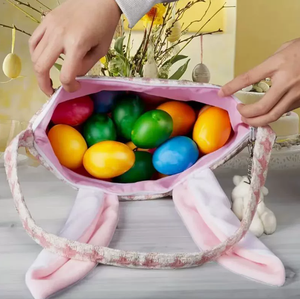 DAMAI Wholesale <b>Easter</b> Decor <b>Bunny</b> Fabric Handbag <b>Baskets</b> Simple Storage Organizers for Home Party Holiday Decoration - Product Image 3