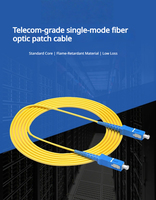 Kabel Fiber Optik Indoor SC/APC Singlemode Duplex GJXFH Patch Cord