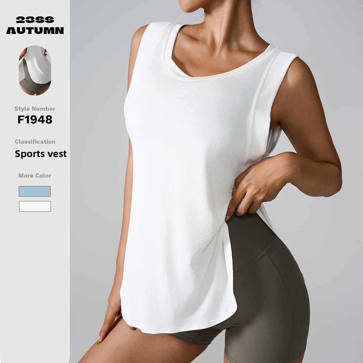 European American Autumn Breathable Lightweight Yoga Sports Cover-Up Loose Sleeveless Vest Plus Size Running Top Quick Dry