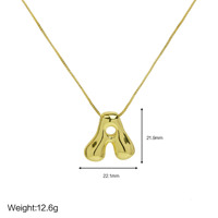 Mode Hip Hop Chunky Lettre Collier Bulle Ballon Initial Charmes Collier Pour Les Femmes