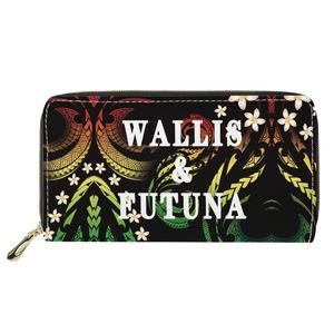 Productos de Venta caliente Impresión bajo demanda Impresión tribal personalizada de Polinesia Wallis y <span class=keywords><strong>Futuna</strong></span> Cartera larga exquisita y elegante - Product Image 1