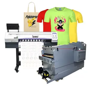 Locor 70cm 4 Köpfe UV DTF Drucker Mit Shake Powder Machine für alle Stoff T-Shirts Kleidungs stücke drucken