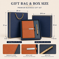 Ensemble cadeau carnet et stylo avec logo personnalisé, journal en cuir PU de qualité supérieure, coffret cadeau d'entreprise pour clients et employés