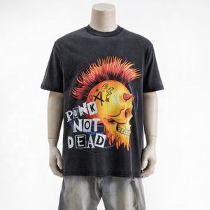 Camiseta básica de cuello redondo de gran tamaño para hombre DTG con estampado gráfico - Product Image 3