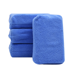 Éponge applicatrice rectangulaire en microfibre <span class=keywords><strong>pour</strong></span> detailing automobile, tampon de lavage et de polissage 13x9x4cm - Product Image 5