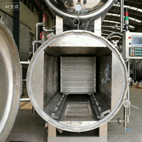 Nouveau Stérilisateur à Autoclave Entièrement Automatique Haute Température et Haute Pression en Acier Inoxydable 304 avec Contrôle PLC pour Boîtes de Nourriture pour Animaux et Friandises pour Chats