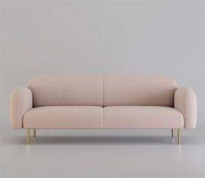 Divano GEDO Nordic 2026 per Soggiorno, Divano Doppio in Morbida Flanella Bianca - Product Image 3