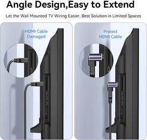 Adaptateur HDMI Magnétique Mâle à Femelle, 90 Degrés, 4K, 120Hz, HDTV 2.1, Adaptateur pour Ordinateur Portable, Type c, 8K - Product Image 2