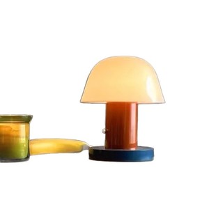 Mushroom Table Lamp Led Touch Control Rechargeable Cordless Nordic Style Bedside Night <b>Light</b> Decorative Ambient <b>Lighting</b> - Product Image 1
