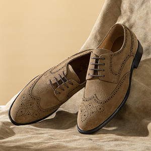 Mocasines de Cuero Vacuno Genuino con Cordones para Hombre, de Alta Calidad, en Oferta, para Oficina y Carrera Profesional, con Punta Puntiaguda, Suela de Goma, Ligeros y Transpirables - Product Image 1